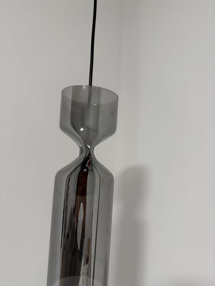 Lampa sufitowa wisząca szklana przezroczysta