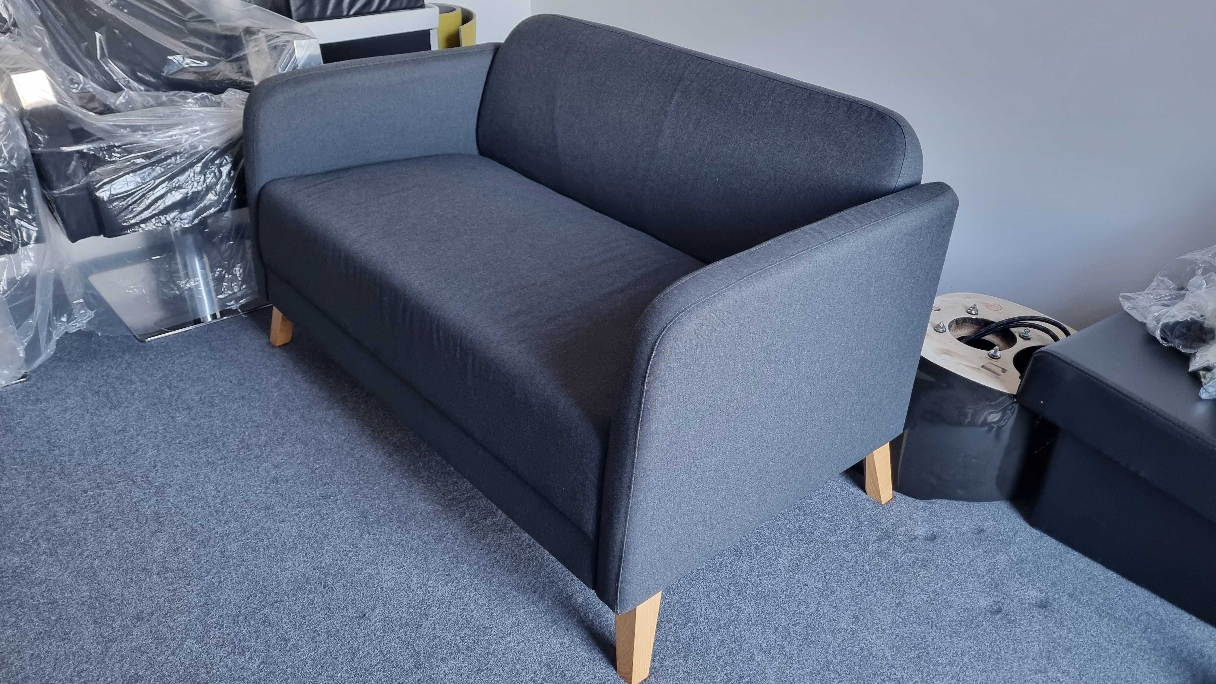 Sofa 2-osobowa Vissle ciemnoszara, nowa z Ikea