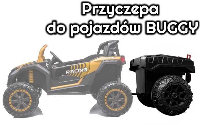 Zestaw BUGGY RACING A032 + przyczepa 24V auto na akumulator JEEP 2os.