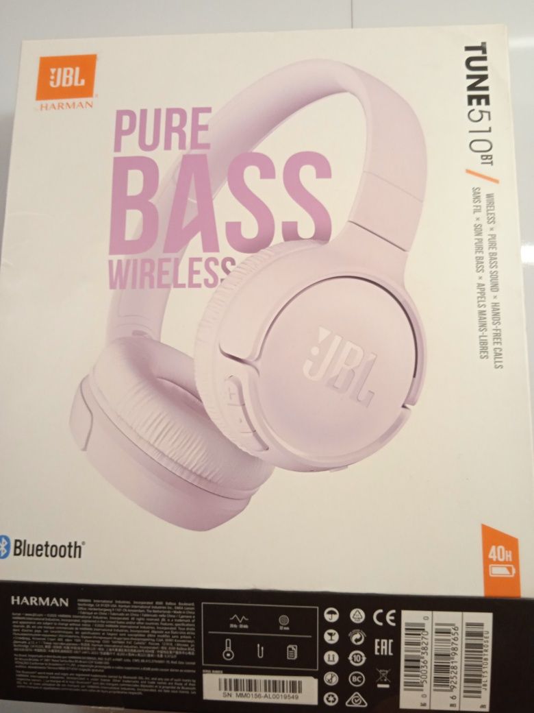 Słuchawki nauszne bezprzewodowe JBL Tune510bt