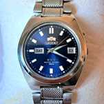 Orient 3 Star Automatic – Vintage Japan – Niebieska Tarcza