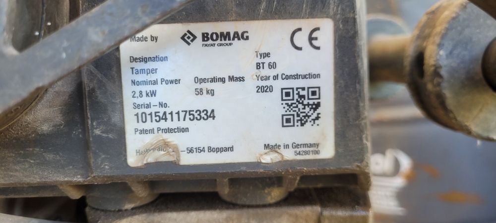 Zageszczarka skoczek bomag bt60