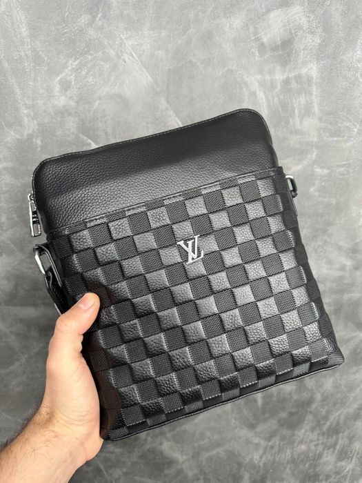 Чоловіча сумка louis vuitton мужская кожаная сумка купить
