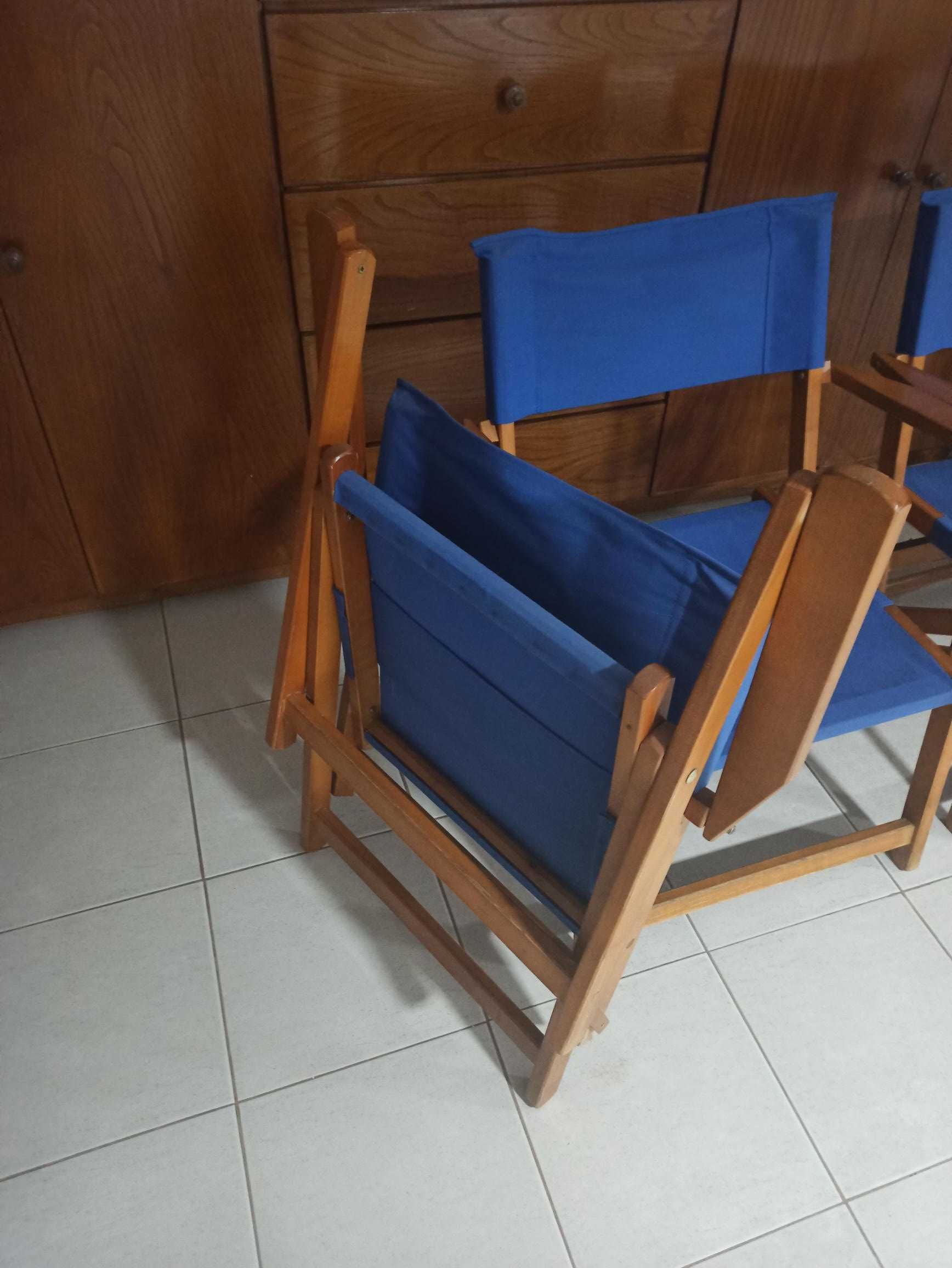 Quatro Cadeiras estilo realizador madeira