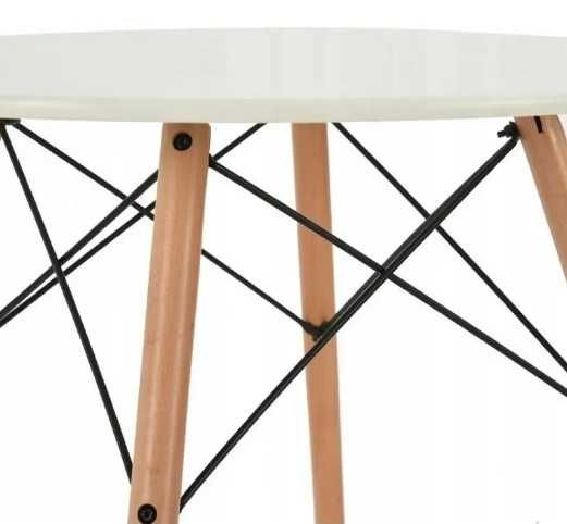 Набор круглый стол 80 см и стул 4 шт для кухни/кресло кухонное белое