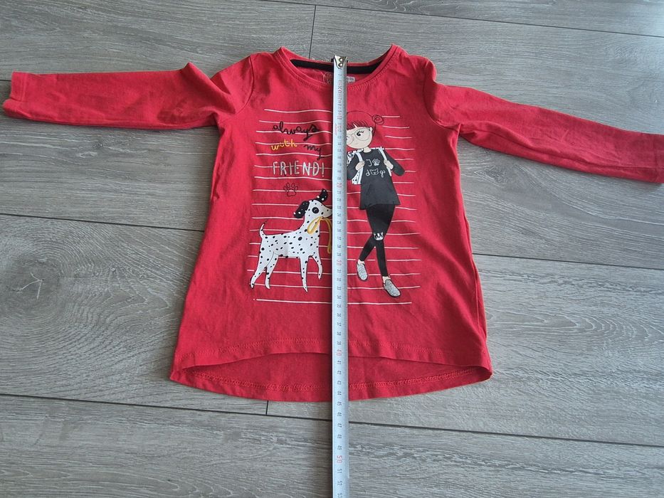 Czerwona bluzka. Pepco. Rozmiar 110.