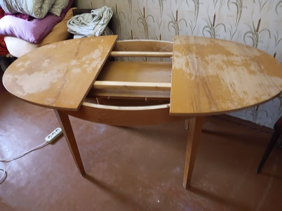Стол овальный ссср винтаж советский раздвижной
