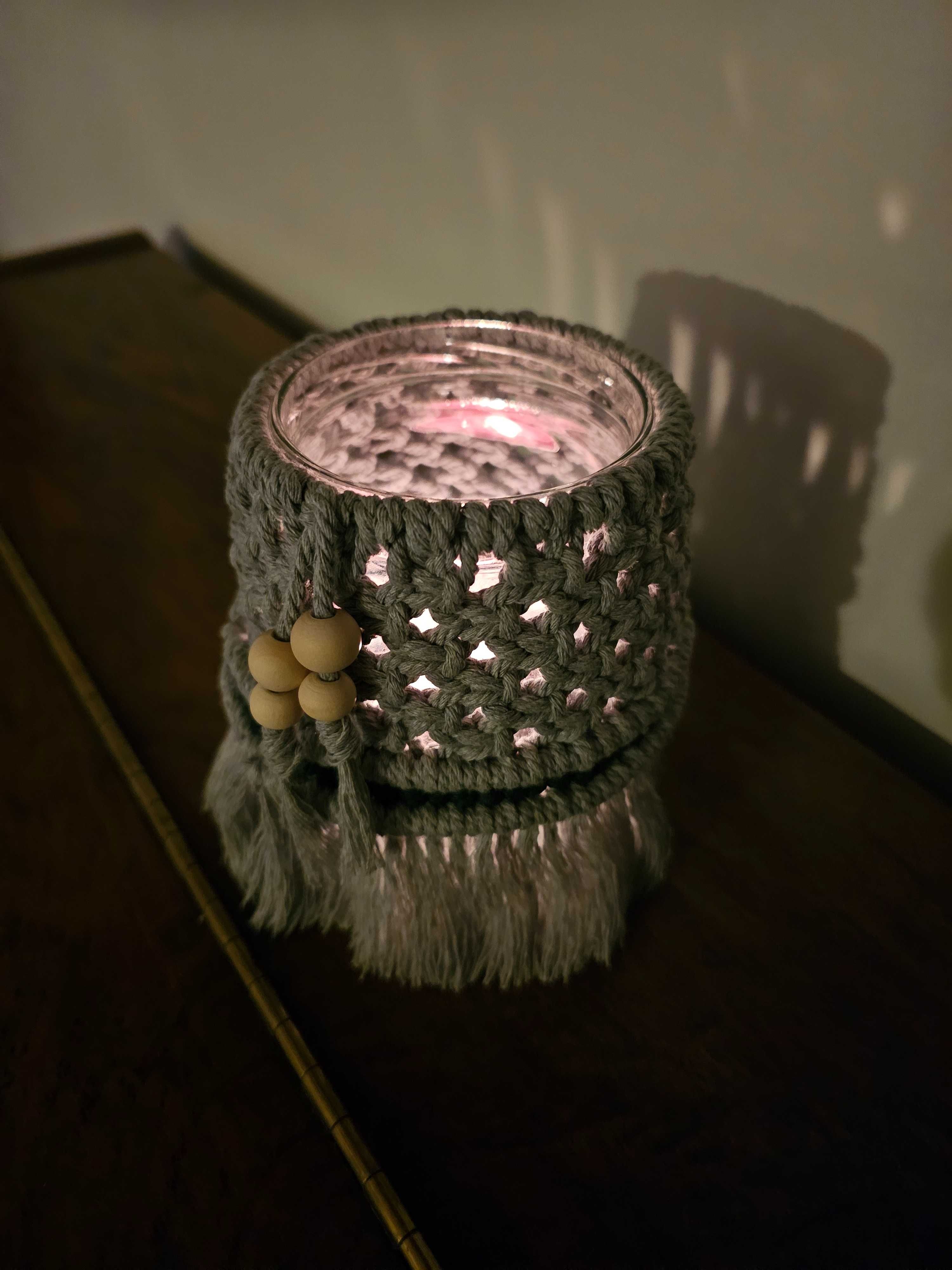 Lampion z makramy - handmade