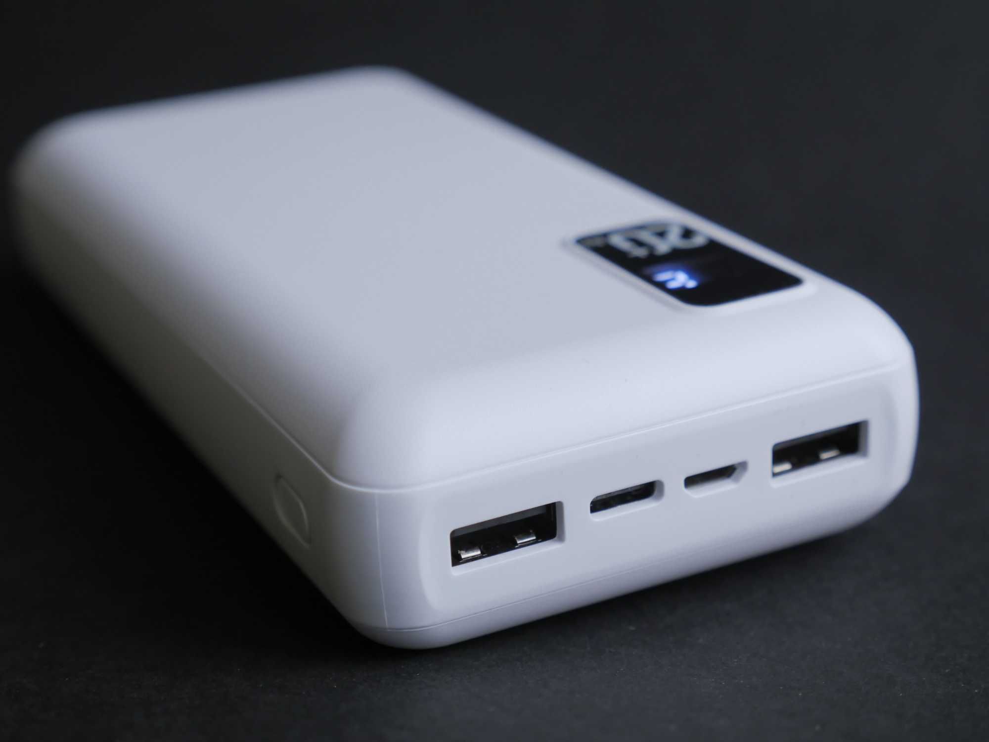 Powerbank 20000 mAh Повербанк с индикатором заряда type c micro usb