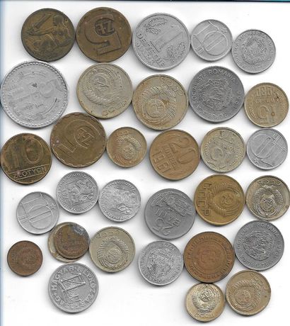 Mix różnych monet  ponad 30 sztuk