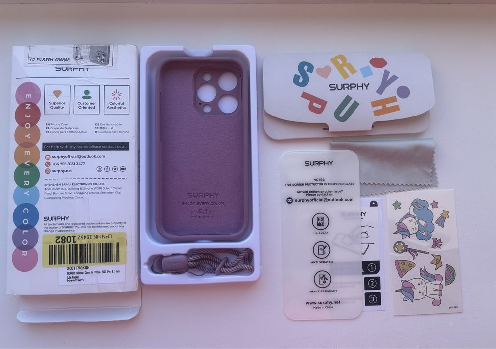 Etuj na Iphone 15 pro SURPHY + sklo