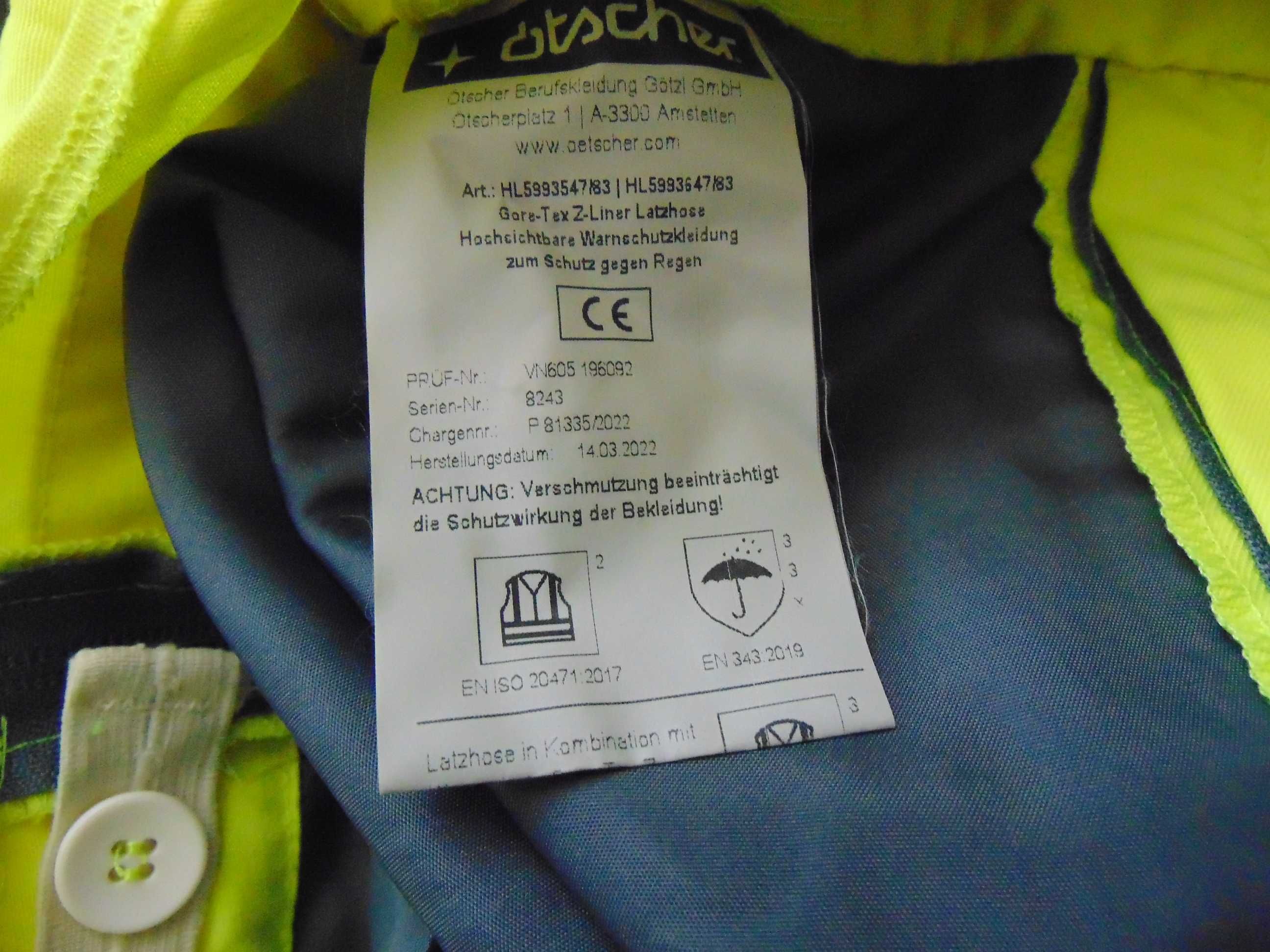 GORE-TEX MERCEDES nieprzemakalne ostrzegawcze odblaskowe pas 90-100 cm