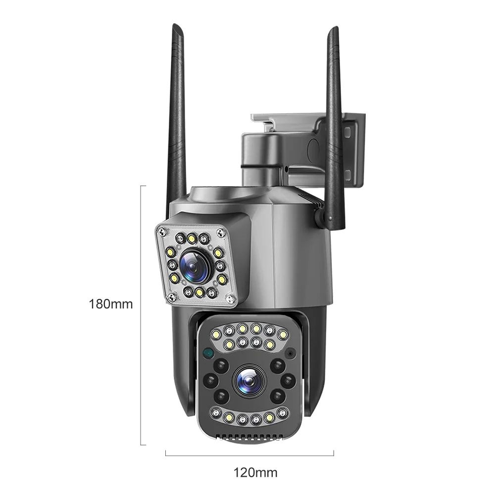 Podwójna kamera zewnętrzna obrotowa 12V PTZ 4MPX ZOOM WIFI ONVIF