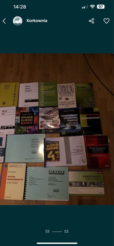 Karton książek studia zarządzanie, finanse i rachunkowość UW / SGH
