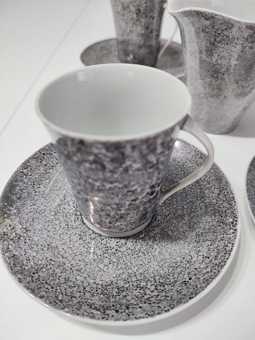 Ćmielow komplet Krokus , zestaw kawowy , filizanki ,  lata 60 te PRL