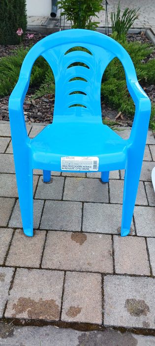Plastikowe, kolorowe KRZESEŁKA, krzesła dla dzieci, 4 sztuki