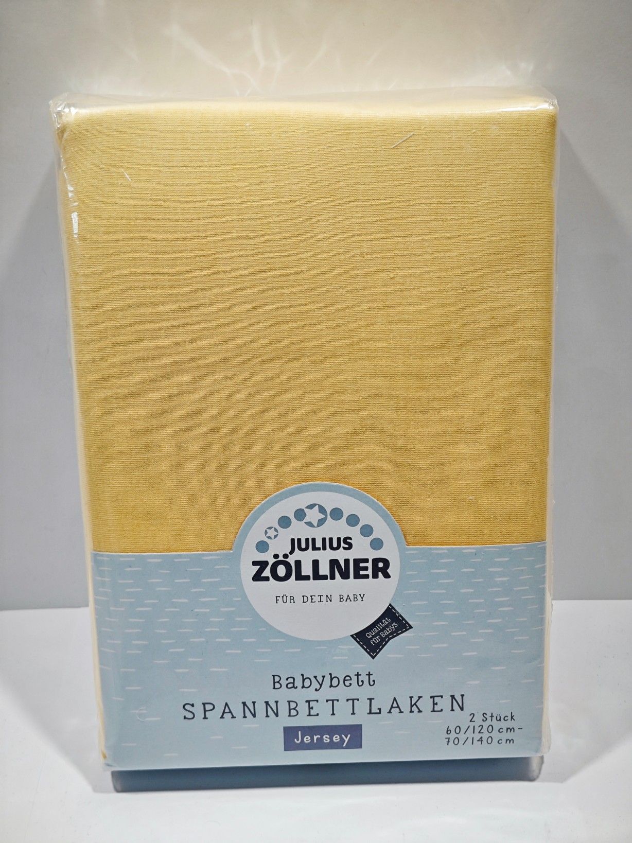 Julius Zollner Prześcieradło Z Gumką 60/120 Cm 70/140Cm 2 Szt. Żółte