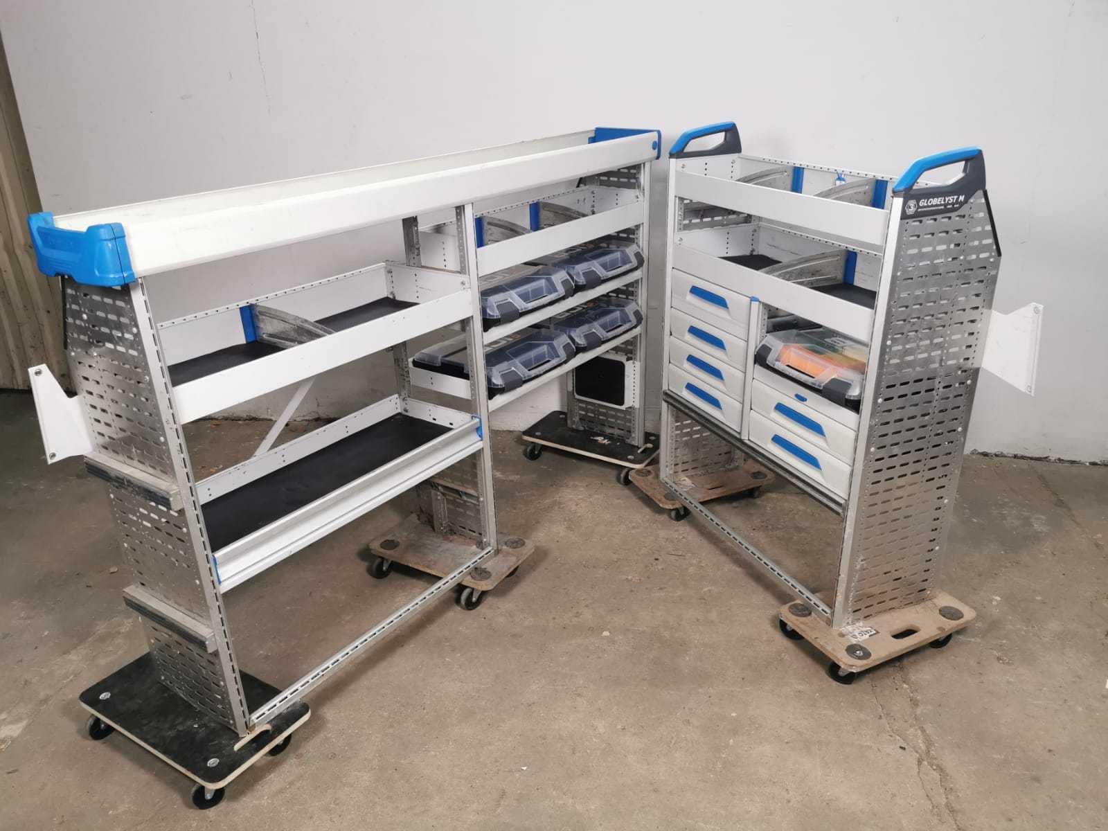 Regały szafki półki do busa zabudowa serwisowa warsztatowa