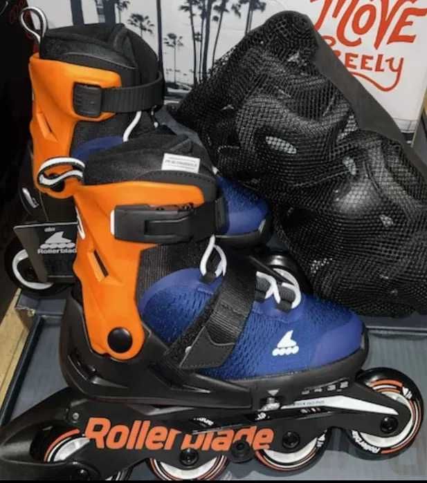 Роликовые коньки +защита Rollerblade Microblade Combo 2025 на мальчика