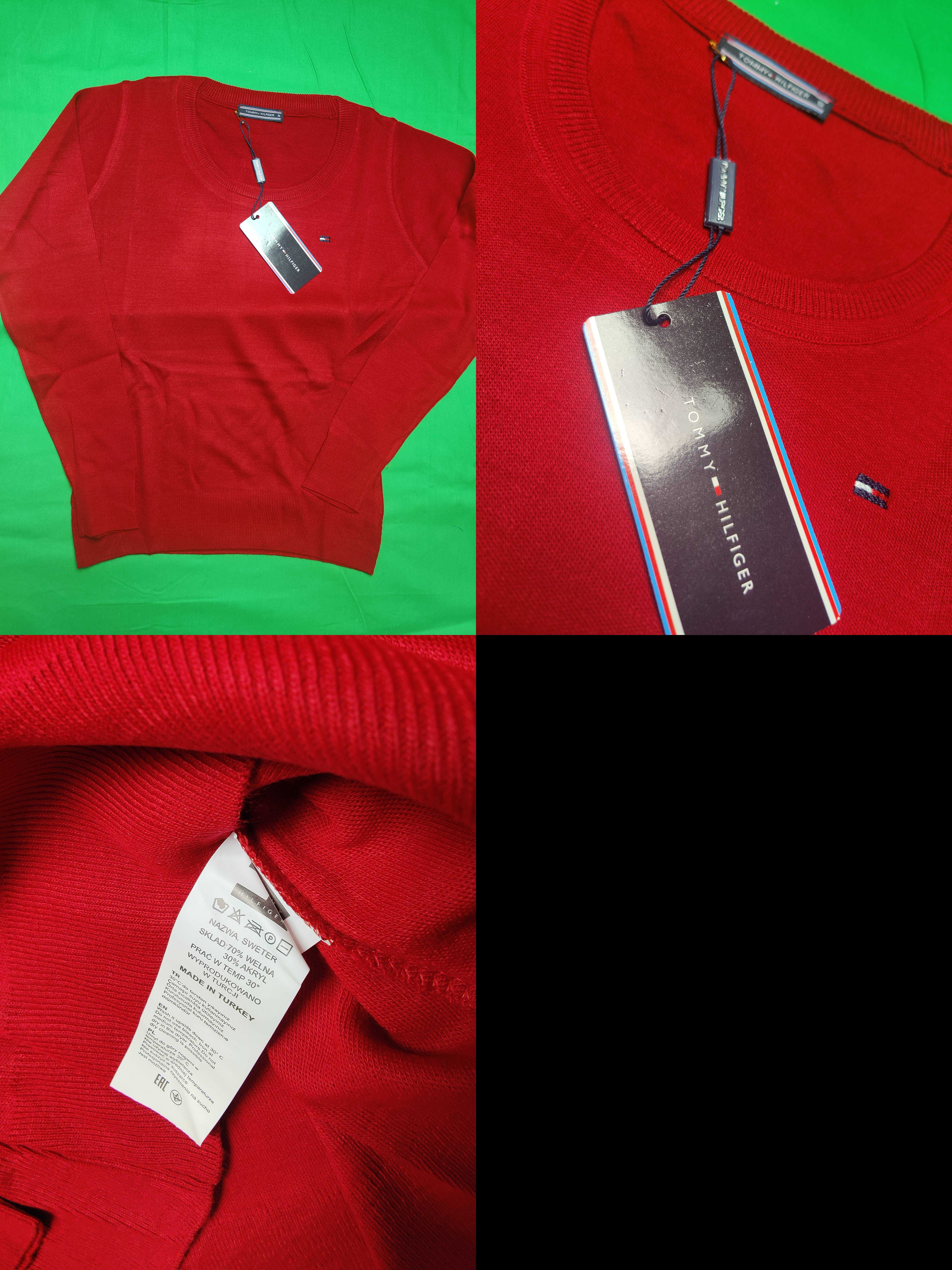Sweter Damski Tommy Hilfiger Ralph Lauren nowośc gładkie logowane
