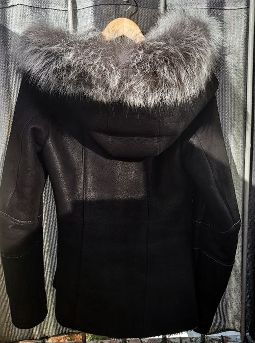 Kożuch Kurtka Damska ramoneska Naturalna Skóra Jagnięca S/M