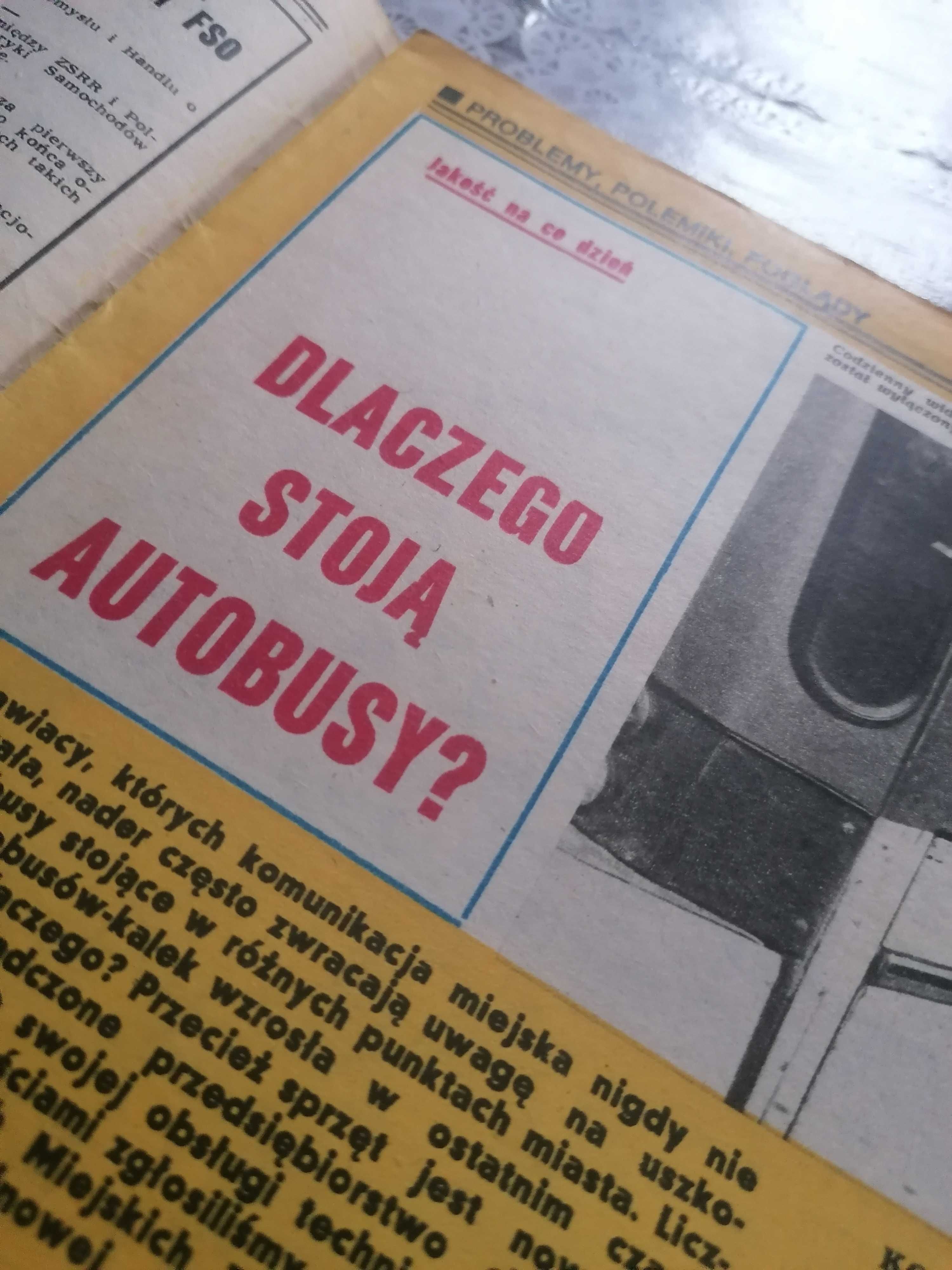 Gazeta MOTOR 1976 nr 46 25 lat FSO WARSZAWA 201 PRL klasyk zabytek