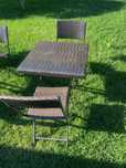 Conjunto de Móveis de Exterior em Rattan – 3 Peças (Tectake)