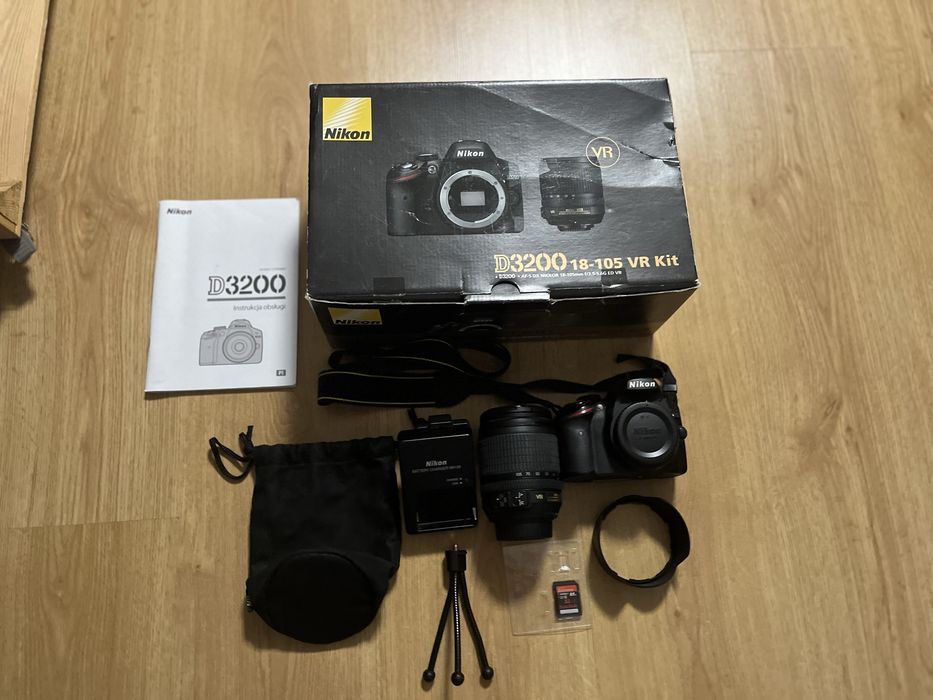 Aparat Nikon D3200+ obiektyw 18-105mm