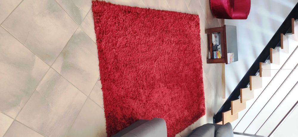 Tapete VERMELHO Soft Shaggy Multi Brique 2.00m*2.90m (Muito grande)