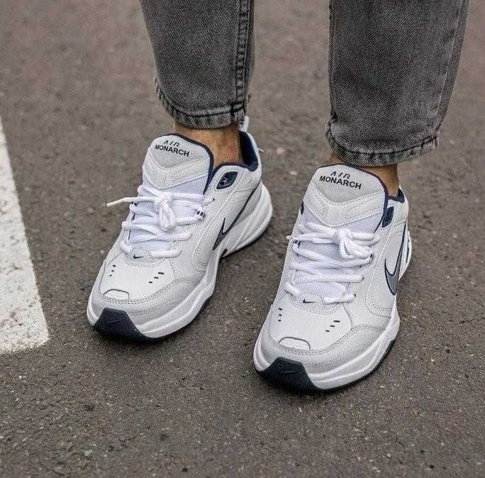 Кроссовки Nike Air Monarch IV White Navy 37-45 найк аир Новинка