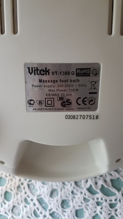 Массажная ванночка для ног VITEK VT-1389 G