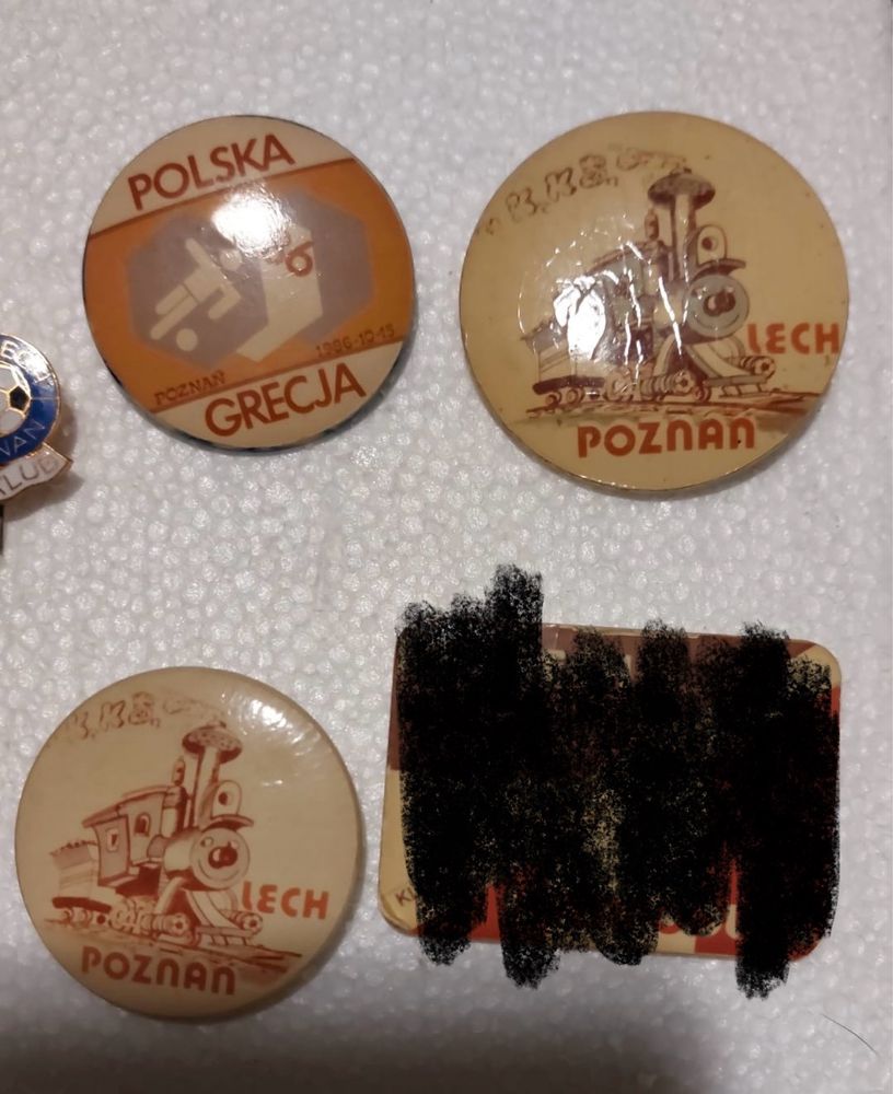 Przypinki klubu KKS Lech Poznań PRL unikat