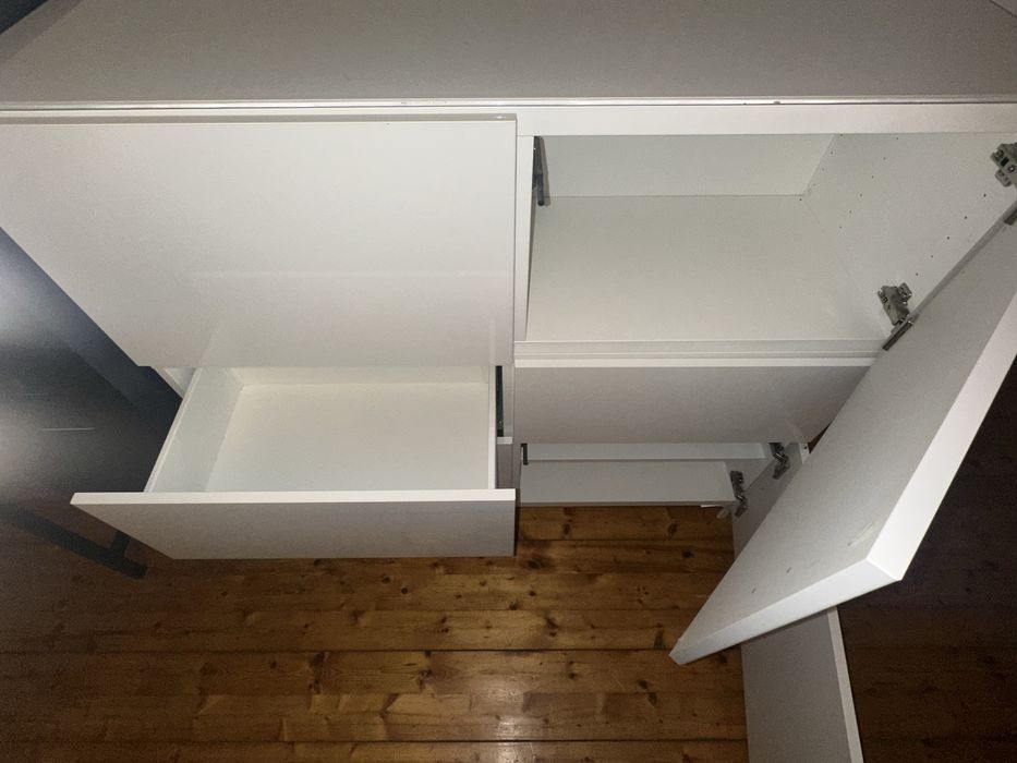 Biała komoda 120x40x115cm