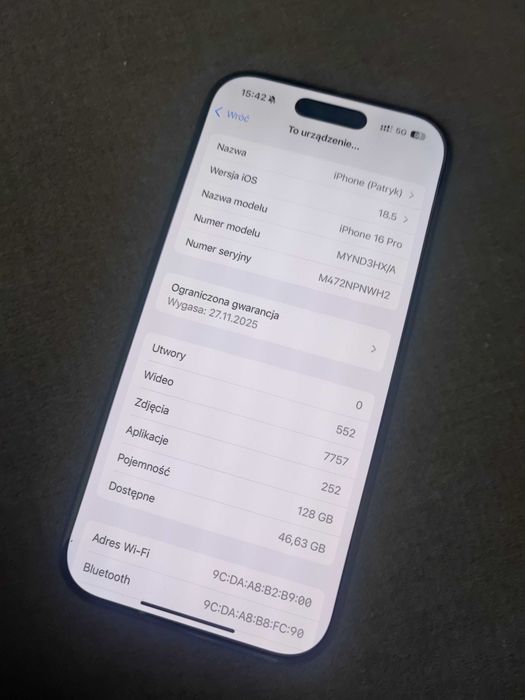 Iphone 16 pro używany