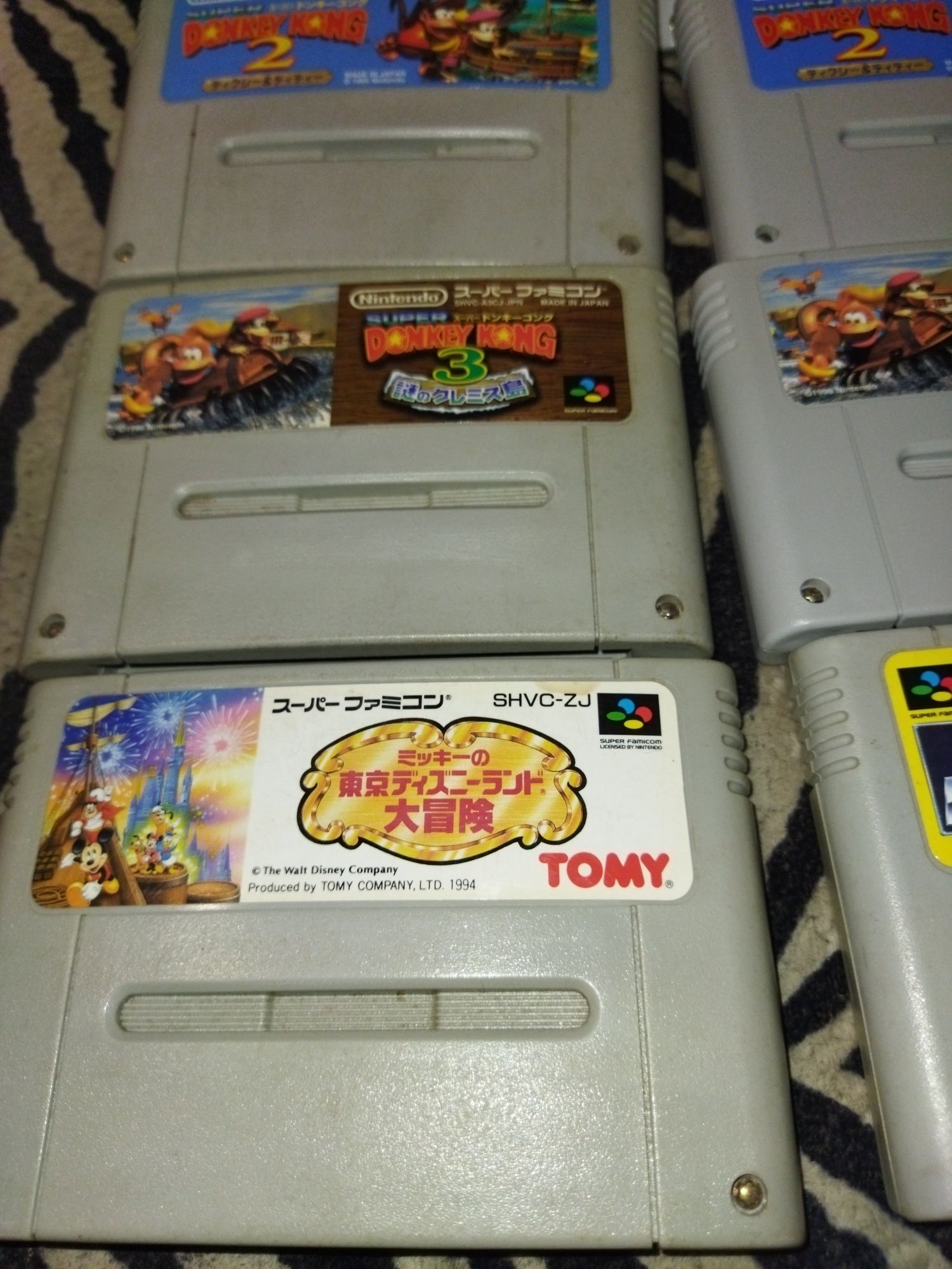 Super Donkey Kong1,2,3 і ще картриджи Super Famicom snes