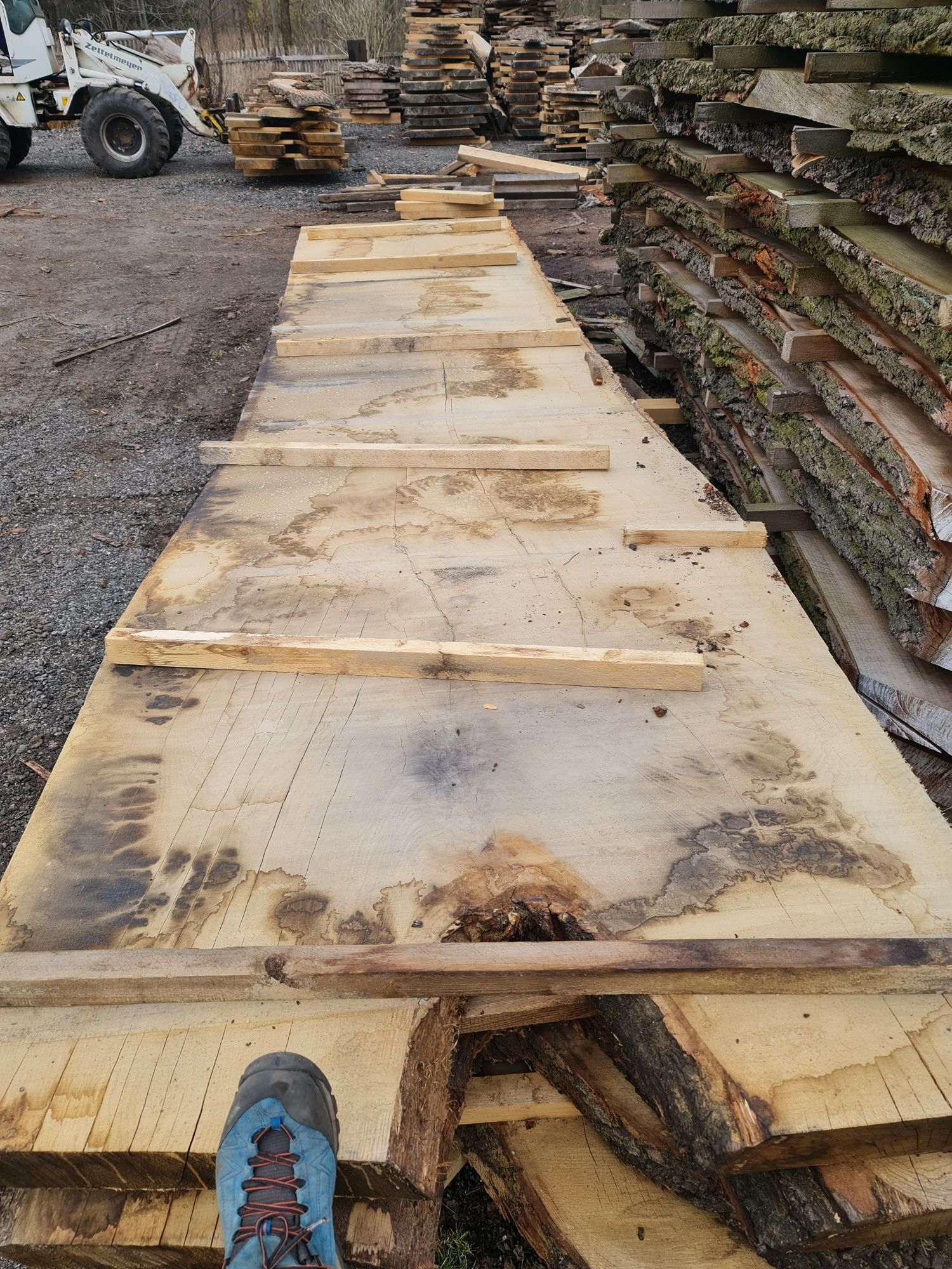 Dąb blat drewniany lite drewno stół monolit wood deski drewno