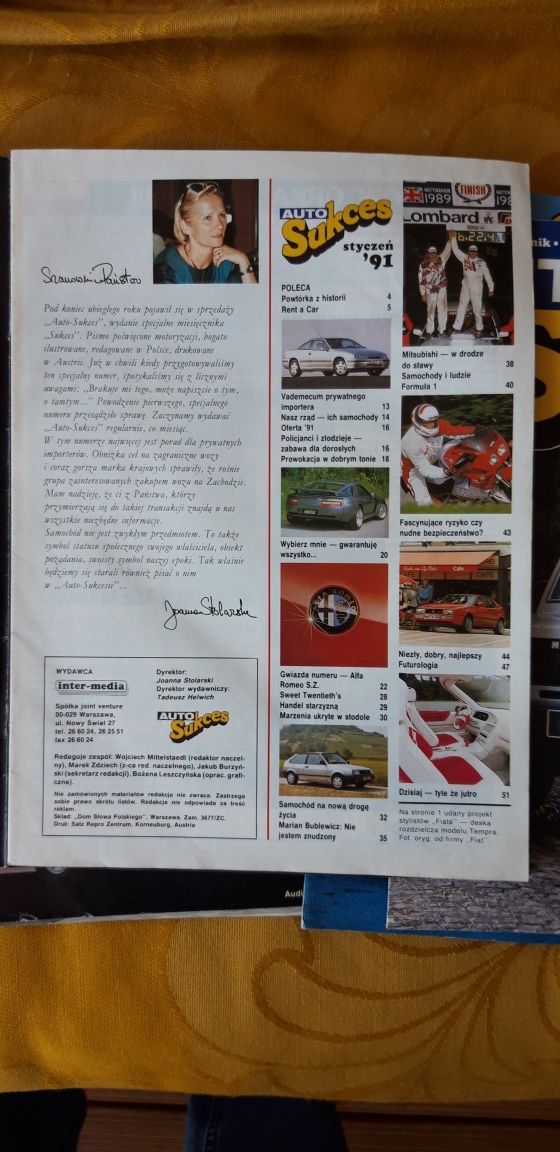 Miesięcznik Auto Sukces 1991 r.
