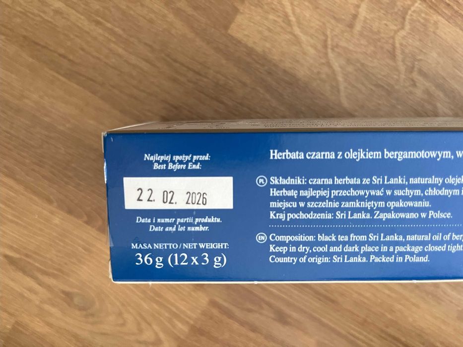 SIR WILLIAM'S Herbata czarna Royal Earl Grey 12 torebek okazja