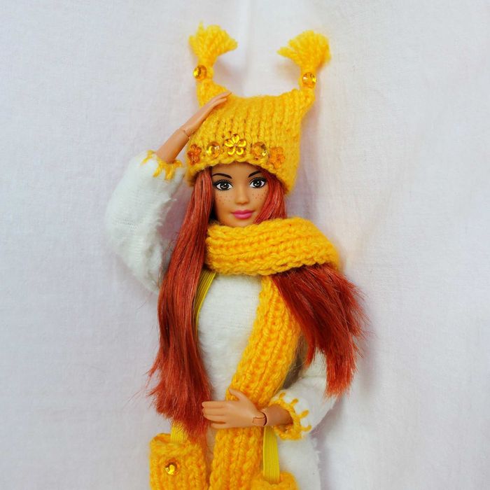 Зимний образ одежда для куклы Барби белочка