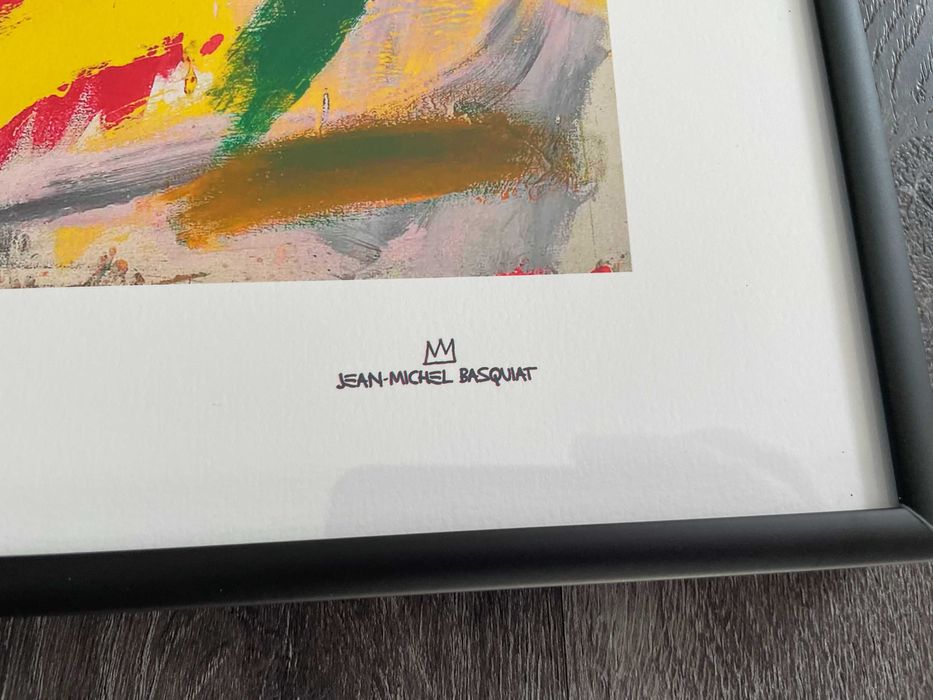 Basquiat grafika "Red Skull" certyfikat rama