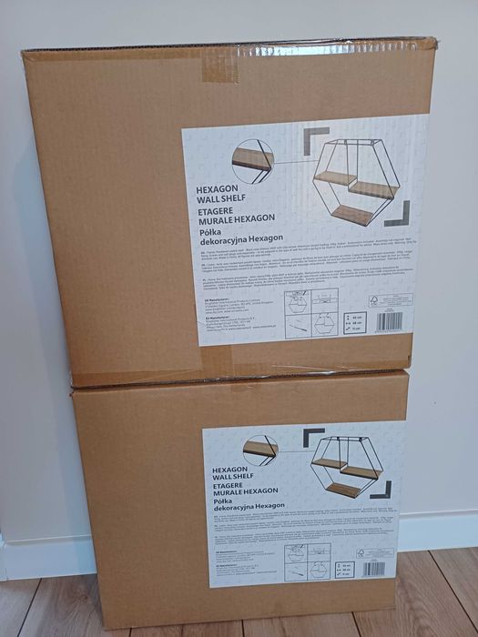 Półki w stylu loft 2 sztuki. Nowe