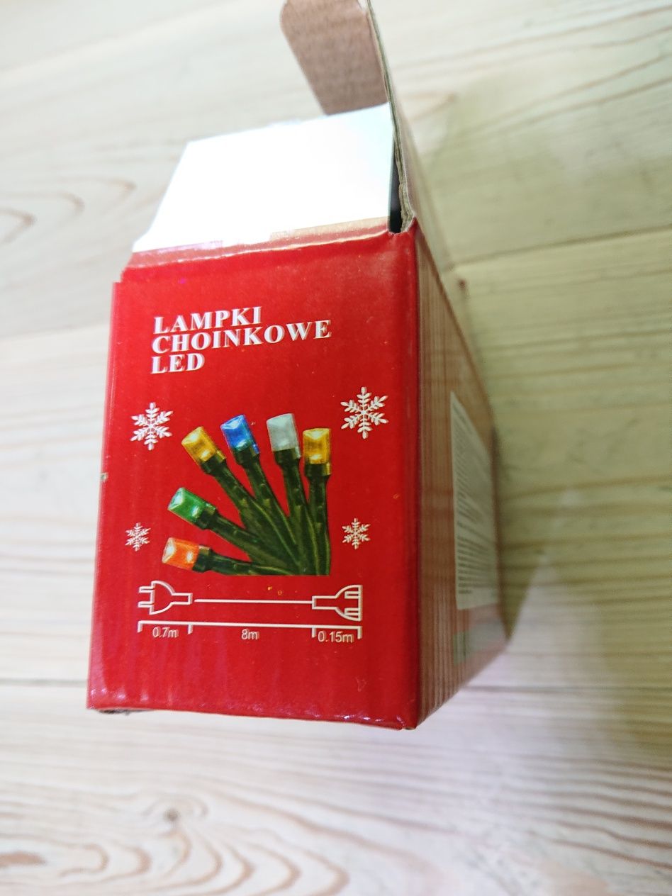 100 LED Lampki Choinkowe Kolorowe na ZEWNĄTRZ WEWNĄTRZ 8 metrów