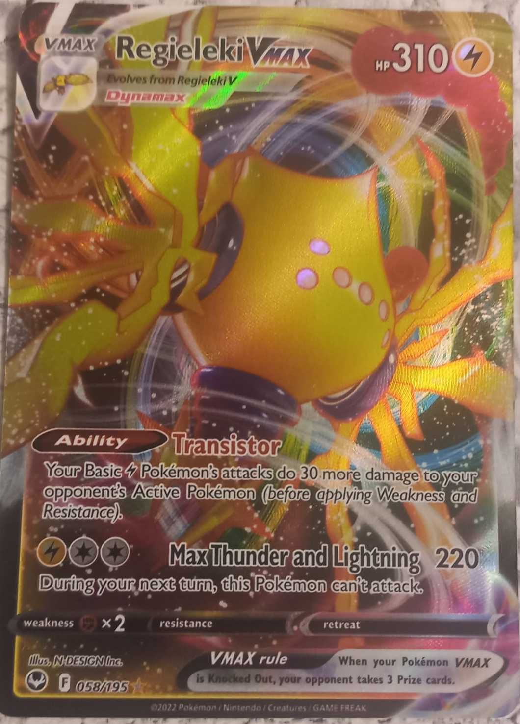 Pokemon TCG Regieleki Vmax NM