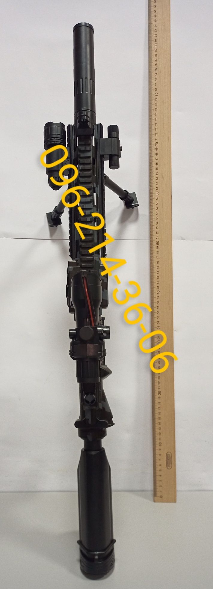 Детский автомат M416 оптический лазерный прицел фонарик аккумулят