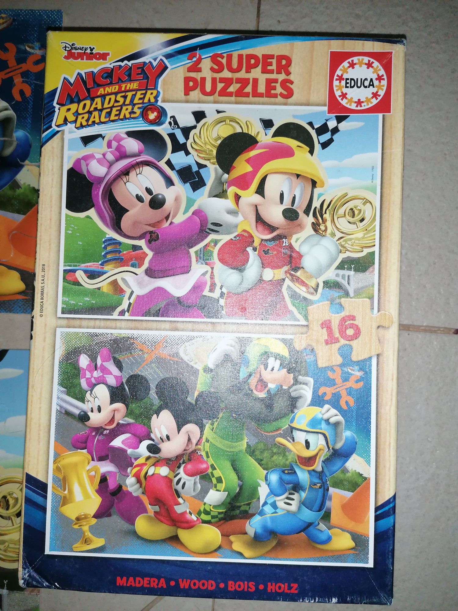 2 Puzzles Mickey Educa 16 peças