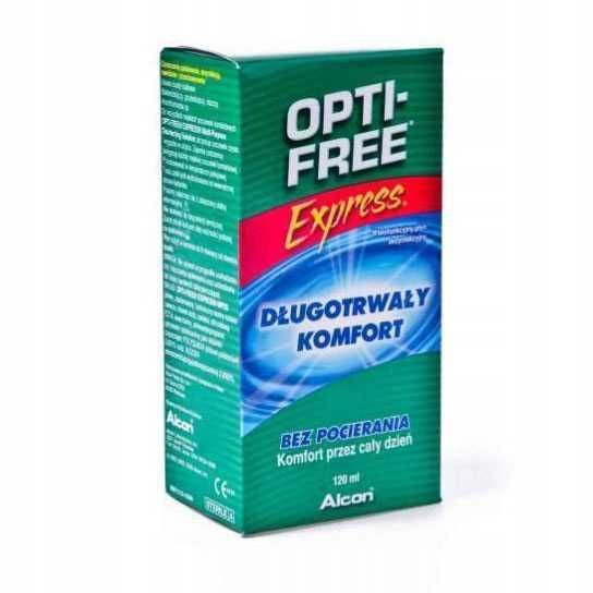 Płyn do soczewek Opti-Free Express 120ml opakowanie podróżne +pojemnik