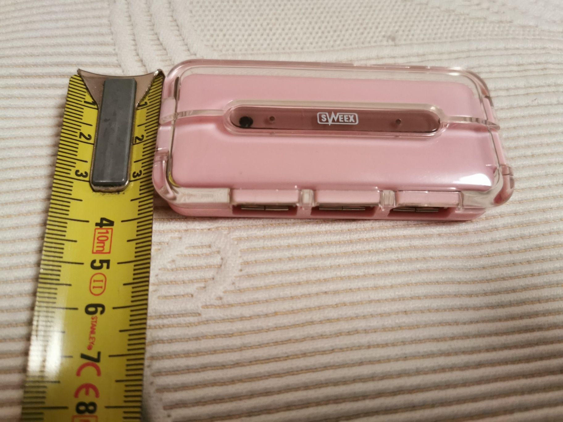 Hub USB 2.0 4x Sweex Pink, różowy