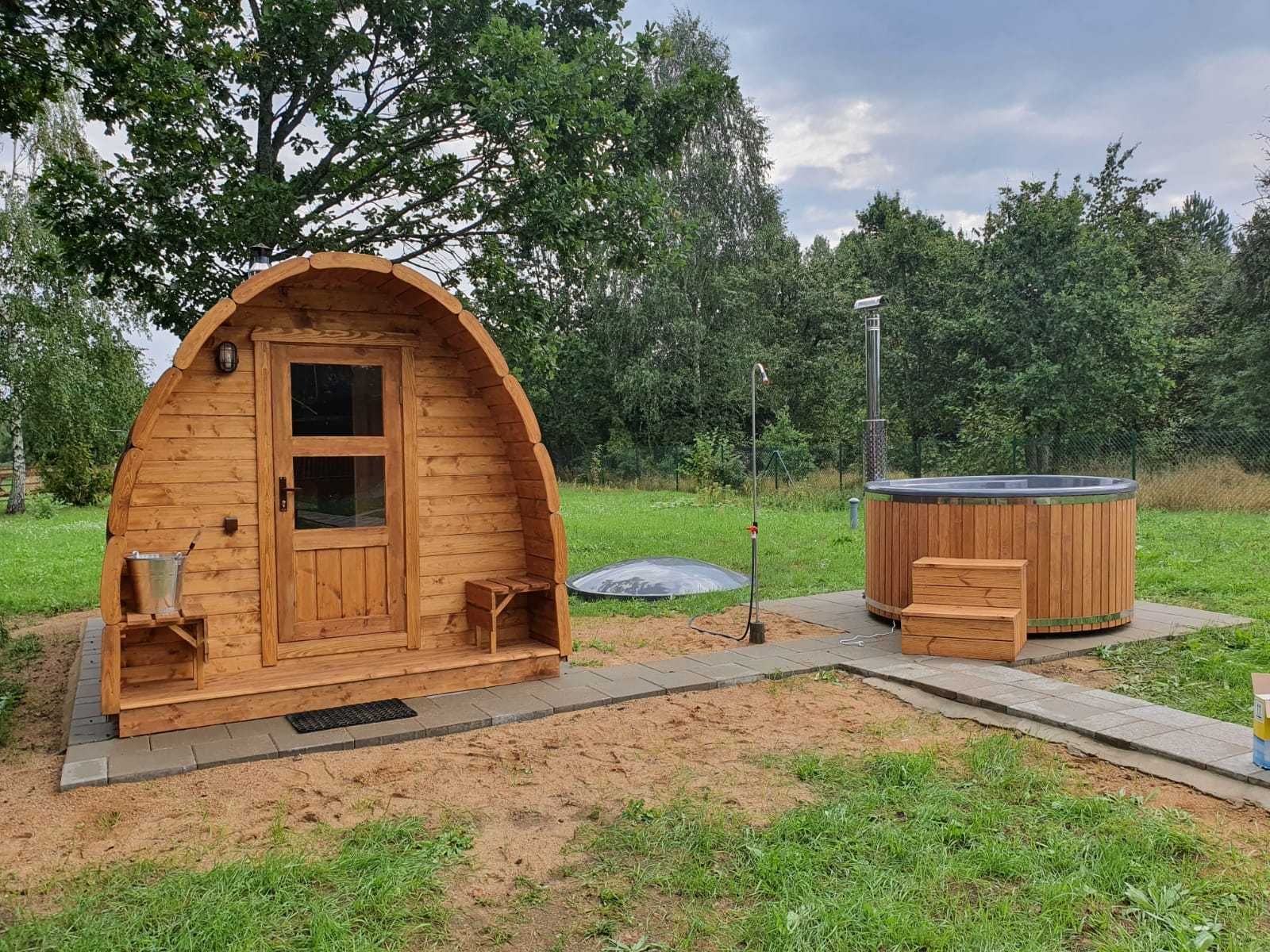 Sauna POD Iglo Sauny Ogrodowe Kemping z Piecem Harvia Wyposażona