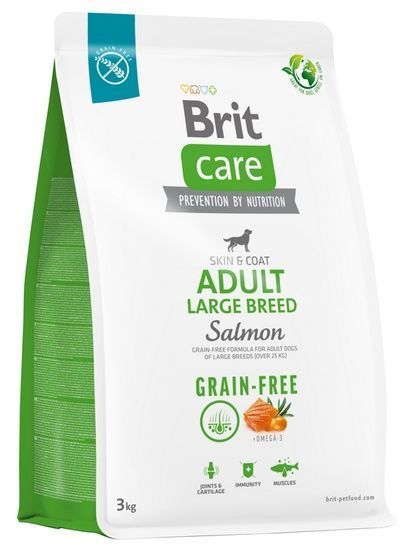 Bezzbożowa karma z probiotykiem dla dużych psów - Brit Care Łosoś 3kg