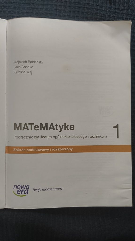 Podręcznik Matematyka 1 zakres podstawowy i rozszerzony